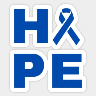 Hope Awareness Ribbon (Dark Blue) Sticker